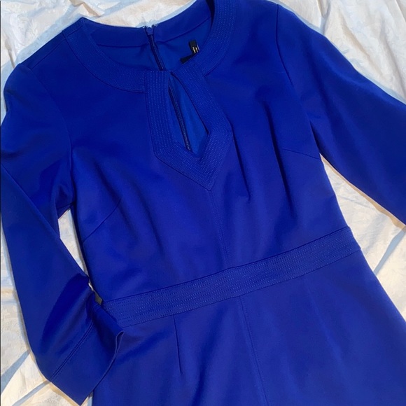 Laundry Royal Blue Keyhole Dress 4 - Picture 2 of 8